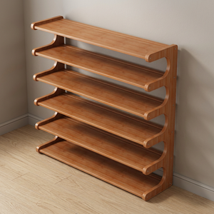 Economical Convertible <b>Metal</b> Multi-Layer <b>Shoe</b> <b>Rack</b> Modern Home Storage with Dustproof Door Simple Design Living Room Furniture - Product Image 4
