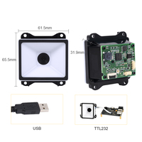 Lecteur de codes-barres à montage fixe RAKINDA OEM, garantie 5 ans, 300 lectures/secondes, interface USB/TTL232/RS232, capteur CMOS, mini, intégré, en stock