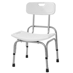 Chaise de douche en acier inoxydable avec siège et dossier antidérapants pour personnes âgées et handicapées, utilisation dans la salle de bain - Product Image 1