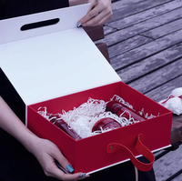 Scatola regalo di lusso portatile di san valentino confezione in cartone Premium con Logo personalizzato scatola di cartone pieghevole a conchiglia di fascia alta