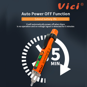 ไฟฉาย LED แสดงสัญญาณ LCD vicimeter ไฟฉายสัญญาณเตือนเครื่องตรวจจับแรงดันไฟฟ้ากระแสสลับปากกา12V-1000V <span class=keywords><strong>Live</strong></span>/Neutral line <span class=keywords><strong>Tester</strong></span> - Product Image 6