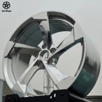 Jantes DW Custom Forgées Polies Brossées Argent Gunmetal 19 20 21 22 Pouces, Jantes Profondément Concaves Adaptées pour Audi RS3 RS4 RS5 RS6