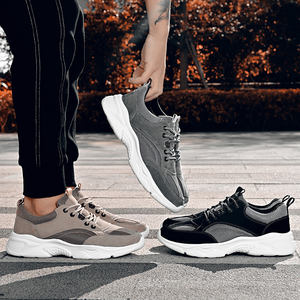 Chaussures de sport décontractées pour hommes, grande taille 38-45, légères, en cuir véritable et en cuir de porc, avec empeigne en mesh - Product Image 4