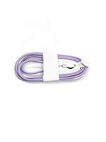 Câble de données USB-C vers USB-C 3A à charge rapide en nylon avec alliage d'aluminium pour téléphones, ordinateurs, batteries externes et écouteurs, violet