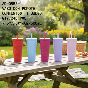 CASAMAX WL AD-0583-1 Bicchieri Ecologici da 500ml in Acciaio Inox con Cannuccia, Lussuosi, Durevoli, Eleganti, Portatili, Classici con Isolamento Termico - Product Image 3