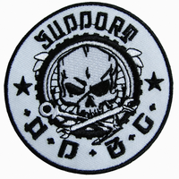 Écusson brodé personnalisé avec logo de marque, badge en tissu, applique brodée thermocollante pour vêtements