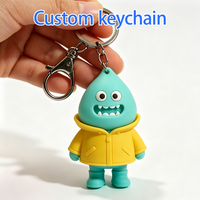 Produsen OEM Hadiah Promosi Bisnis Rumah Kustom Logo Lembut 2D 3D Gantungan Kunci PVC Tahan Lama Cetak Transfer Termal