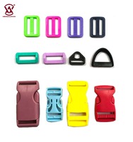 Boucle coulissante en plastique à ouverture instantanée de style professionnel réglable anneau en D POM plat sangle de boucle de ceinture en plastique pour sac à dos ou sac