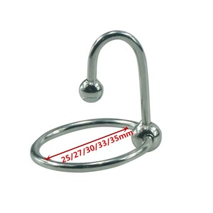 Anillo <span class=keywords><strong>de</strong></span> acero inoxidable para el pene, Dispositivo <span class=keywords><strong>de</strong></span> <span class=keywords><strong>Castidad</strong></span> masculino retardante del glande y el sabor fino - Product Image 5