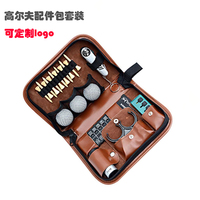 Kit d'accessoires de golf en cuir PU multifonctionnel de grande capacité Sac à outils de transport facile Caractéristiques portables-Accessoires de golf non inclus