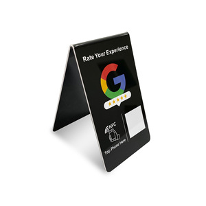 Dual side NFC thẻ kinh doanh OEM 13.56MHz PVC Tùy chỉnh phương tiện truyền thông xã hội tap hiển thị double side Google NFC xem xét thẻ đứng - Product Image 4