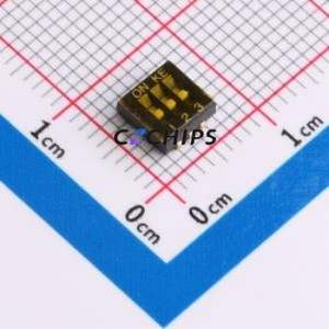 1.27-3PBJ TPPT DIP Switch SMD Switch Flat Toggle, Groove Type Single Pole Single Throw 3 J-Lead - Product Image 1