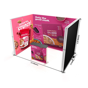 Custom Printed Fabric Signage Backlit LED Light <strong>Box</strong> 3x3 Corner Exhibition Booth Modular SEG Light <strong>Box</strong> Frame for Brand Promotion - Product Image 4