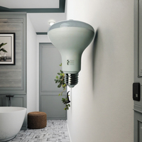 Lampe de salle de bain résidentielle LED Boyid R80 12W, lumière du jour 5000K, tricolore, forme R, culot E27, réflecteur en plastique, CRI 80, 30000