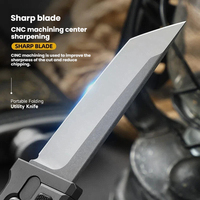 Couteau de survie portable en aluminium spatial pour extérieur, couteau de poche EDC, ensemble de couteaux de survie, couteau d'urgence pour l'autodéfense