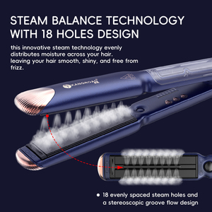 KangRoad Factory Plancha De Cabello Profesional Vapeur Turmalina Cerámica Plancha De Pelo De Vapor Con Anti-escaldado Plancha - Product Image 2