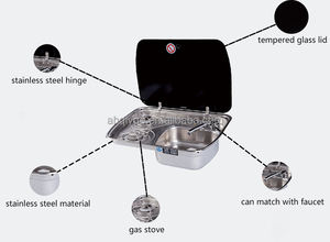 Accessoires de caravane RV cuisinière à <span class=keywords><strong>gaz</strong></span> <span class=keywords><strong>et</strong></span> évier <span class=keywords><strong>camping</strong></span>-<span class=keywords><strong>car</strong></span> évier en acier inoxydable cuisinière à <span class=keywords><strong>gaz</strong></span> évier <span class=keywords><strong>pour</strong></span> <span class=keywords><strong>camping</strong></span> remorque accessoires - Product Image 4