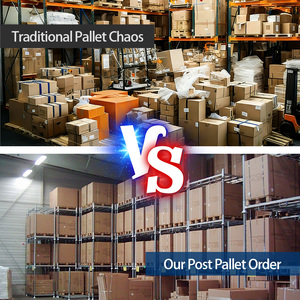 מדף מחסן נייד מפלדה Q235 עמיד בפני קורוזיה וחלודה, ניתן לפירוק, מתאים למלגזה, לשימוש כבד. - Product Image 6