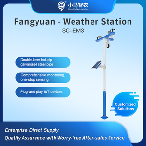 Station météo automatique WiFi/4G pour l'agriculture, avec <span class=keywords><strong>pluviomètre</strong></span>, capteur de vent, de poussière, de UV, de CO2, solaire, OEM, station météo professionnelle - Product Image 2