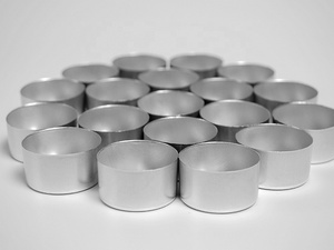 Piccolo portacandele Tealight elegante Design in alluminio per comode barre usa il sostenitore delle candele - Product Image 3