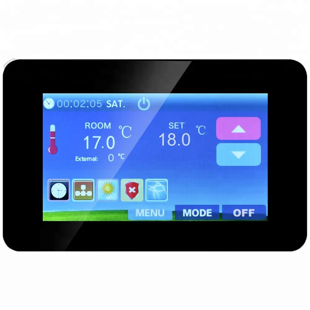 floor heating programmable touch screen thermostat