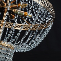 Lustre en cristal or et argent, éclairage de plafond pour mariage, lampe suspendue, luminaires suspendus pour fête, événement, décorations de plafond de mariage