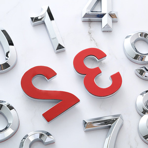 Autocollants d'emblème de lettres de voiture d'alphabet chromé personnalisés pour lettres de <span class=keywords><strong>plaque</strong></span> d'<span class=keywords><strong>immatriculation</strong></span> - Product Image 6