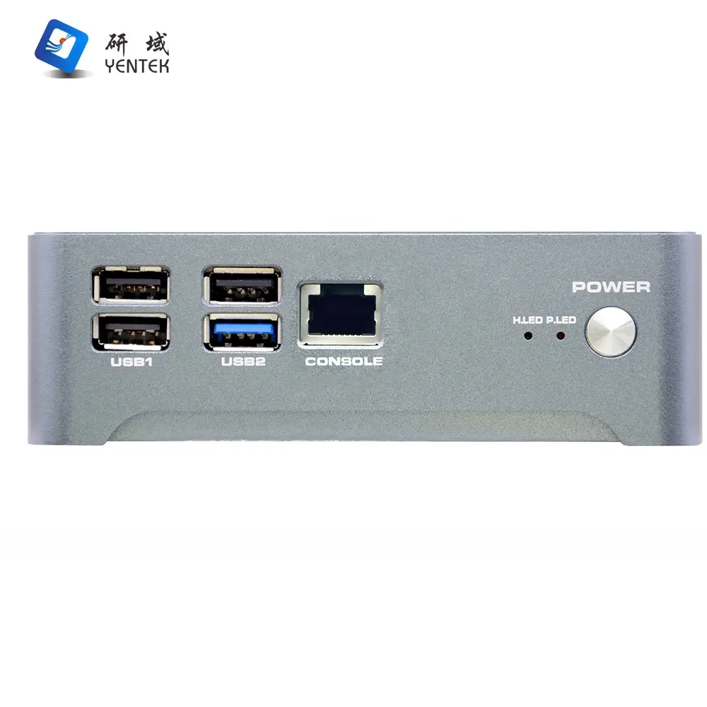 J1900 komputer Desktop Mini PC kecil kontrol satu tangan Gigabit Ethernet NUC Dual Lan VGA/HDMI kompatibel 6 * USB Intel NUC
