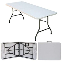 Tables de pique-nique pliantes en plastique, table pliante en plastique avec banc, événements, camping