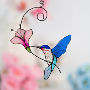 Tùy Chỉnh Nghệ Thuật Deco Hummingbird Suncatcher Kính Cửa Sổ Treo Pha Lê Trang Trí Và Ngày Của Mẹ Ý Tưởng Quà Tặng - Product Image 6