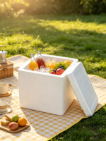 Boîte d'expédition isotherme personnalisée en mousse EPS pour la chaîne du froid, emballage pour la livraison d'aliments surgelés, de fruits de mer et de viande