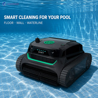 Robot Pembersih Kolam Renang Tanpa Kabel WYBOT S2 90W Motor Tanpa Sikat 180um Filtrasi Ganda Dapat Memanjat Dinding Kontrol APP 7800mAh