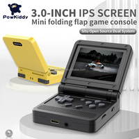 POWKIDDY V90 Console de jeu portable Écran IPS de 3.0 pouces Écran IPS pliable de 3.0 pouces Open Source ARM9 1020mAh Console de jeu rétro