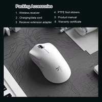 Récepteur sans fil 2.4G 8K à double mode VXE Dragonfly F1 Pro léger avec souris de jeu de construction en plastique