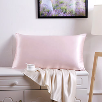 Taie d'oreiller 100% soie de mûrier, logo personnalisé, hypoallergénique, antistatique, motif imprimé, luxe, écologique, fermeture éclair, pour hôtel et maison