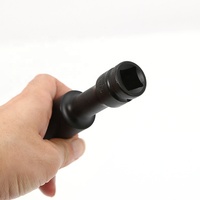 Clé à douille à chocs extra-longue de 1/2 pouce, fabrication professionnelle, ODM/OEM, jeu de douilles fines allongées, noir