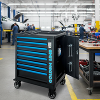 Chariot de rangement d'outils intelligent, armoire à 8 tiroirs, serrure numérique, éclairage LED, étagère latérale, coffre roulant en fer, OEM/ODM/OBM, atelier automobile, 450 kg