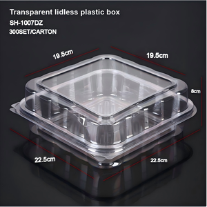 Boîtes à biscuits en plastique PET <span class=keywords><strong>de</strong></span> qualité alimentaire personnalisées, contenants d'emballage transparents rectangulaires <span class=keywords><strong>pour</strong></span> logo et taille personnalisés - Product Image 4