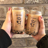 Bidon à jus en plastique transparent jetable personnalisé imprimé transparent boisson bulle thé café emballage en plastique peut 500ml bouteilles en plastique