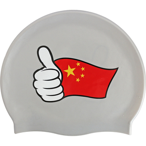 Bonnet de bain en <span class=keywords><strong>silicone</strong></span> personnalisé de haute qualité avec drapeau imprimé - Product Image 4