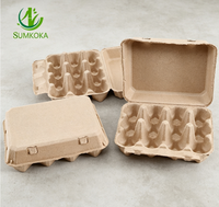Vente directe d'usine Sumkoka de barquettes à œufs en carton de 30 œufs, barquettes en pulpe moulée, emballage pour œufs