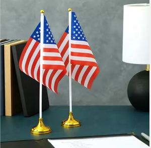 अमेरिका के ध्वज के साथ संयुक्त राज्य अमेरिका का ध्वज संयुक्त डेस्क ध्वज छोटे छोटे मिनी संयुक्त राज्य टेबल झंडे के साथ 4 वें भाग के लिए खड़े 2026 - Product Image 5