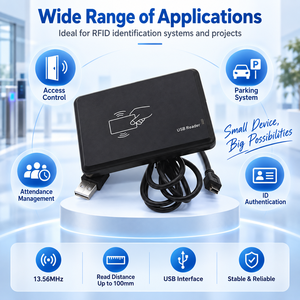 Lecteur de cartes RFID USB 13,56 MHz OEM ODM, lecteur de cartes IC de bureau pour les projets de contrôle d'accès et d'identification - Product Image 5