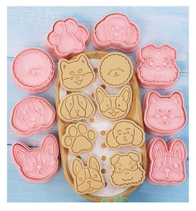 Set di stampini per <span class=keywords><strong>biscotti</strong></span> 3d stampo animale cane e novità pasticceria accessori da cucina timbro tipo di biscotto dinosauro - Product Image 2