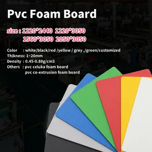 Gran oferta 1220*2440 1560*3050mm tablero de espuma libre de PVC espesor 1-3mm 5 * 10ft 4 * 8ft tablero de panel de hoja de espuma de PVC