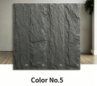 Panneau mural en polyuréthane PU imitation pierre moderne haute résistance, imperméable, surface rocheuse 3D pour salle de bain et dessus de table