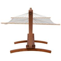 Hamac double moderne avec support, lit suspendu en bois écologique pour patio, cour, balcon - Lit suspendu portable pour 2 personnes