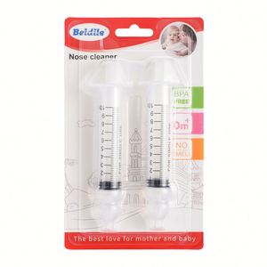 Irrigateur nasal pour bébé, nettoyeur de nez portable pour nourrissons, dispositif de rinçage, utilisation plus sûre, 2 seringues en silicone + PP, motif floral, modèle 823 - Product Image 5
