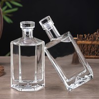 500ml Achat Vide Personnalisé Fantaisie Liqueur Whisky Rhum Gin Vodka Alcool Cognac Agave Mescal Tequila Bouteille En Verre