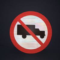 Panneau de signalisation routière rond en aluminium avec feuille réfléchissante haute intensité, signalisation routière personnalisée pour la sécurité routière, panneau de limitation de vitesse pour autoroute et rue